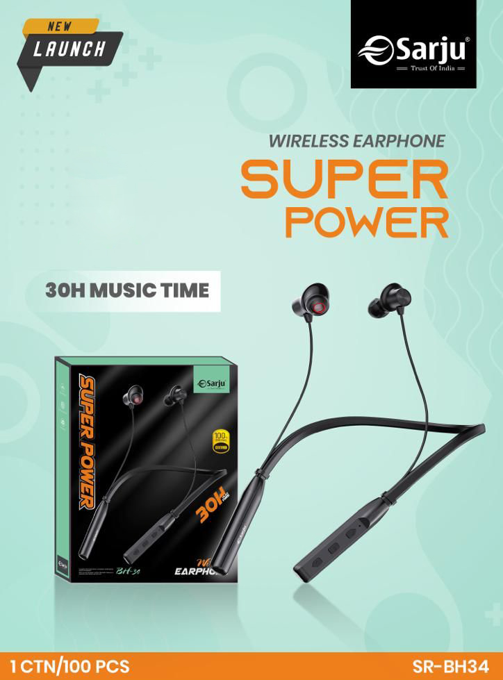 Wireless Earphones 30 Hours Playtime(SR-BH34)