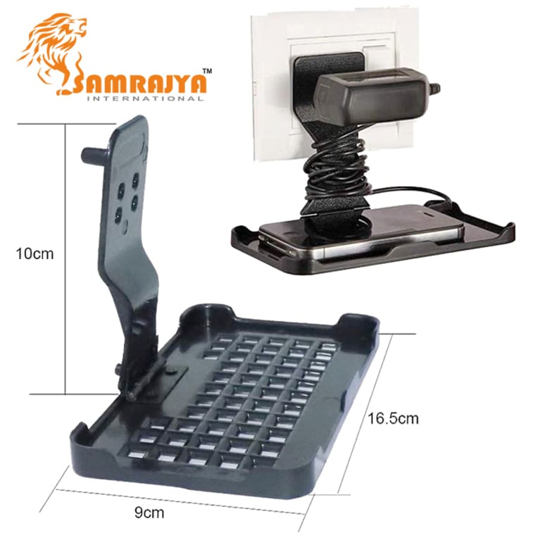 Mobile Charging Stand ABS mobile wall stand holder Black