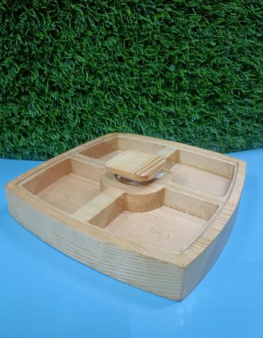 WOODEN MASALA BOX SQUARE