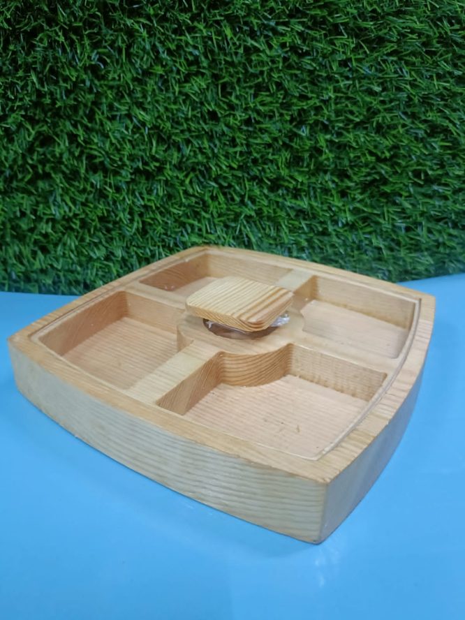 WOODEN MASALA BOX SQUARE