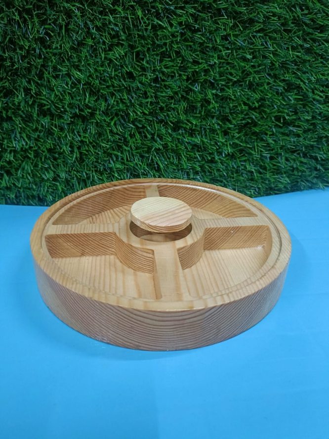 WOODEN MASALA BOX ROUND