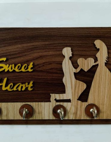 Key Stand Sweet Heart Design Wooden [KS-11]