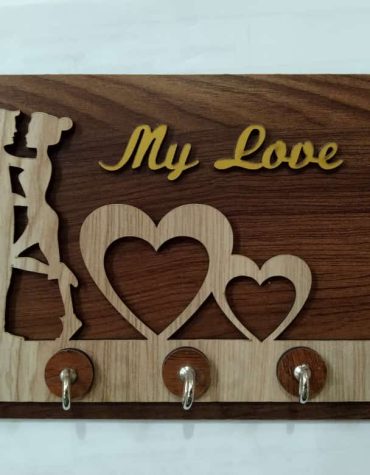 Key Stand My Love Design Wooden [KS-12]