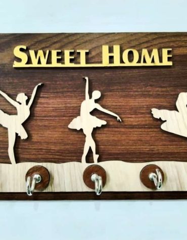 Key Stand Sweet Home Design Wooden [KS-10]