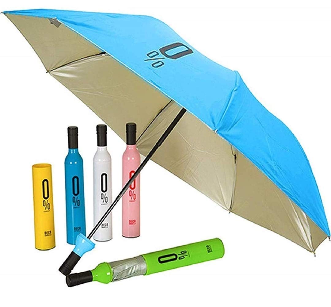 Pocket Folding Wine Bottle Umbrella