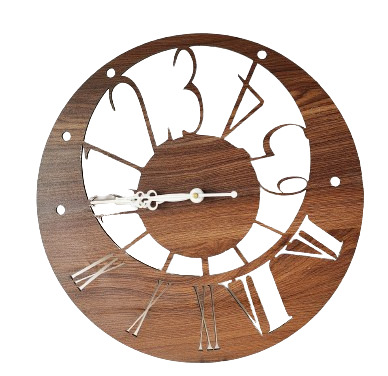 Wall Clock Wooden D32 (SIZE 12*12)