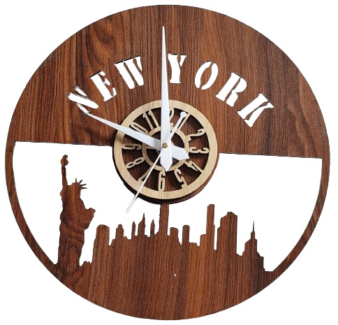 Wall Clock Wooden D36 (SIZE 12*12)