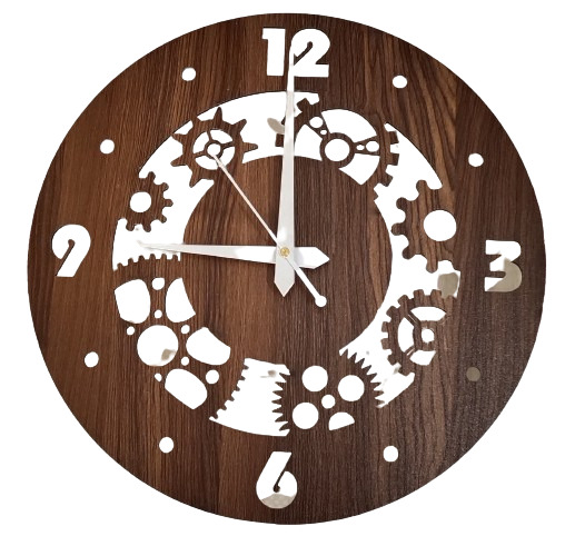 Wall Clock Wooden D37 (SIZE 12*12)