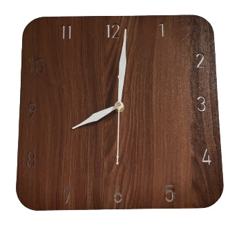 Wall Clock Wooden D38 (SIZE 12*12)