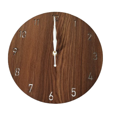 Wall Clock Wooden D39 (SIZE 12*12)