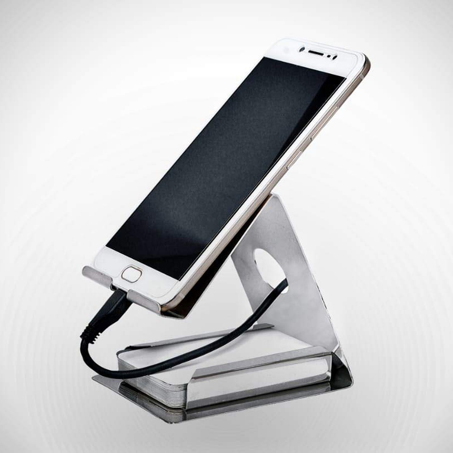 Samrajya Mobile Steel Stand & Holder With Card Holder