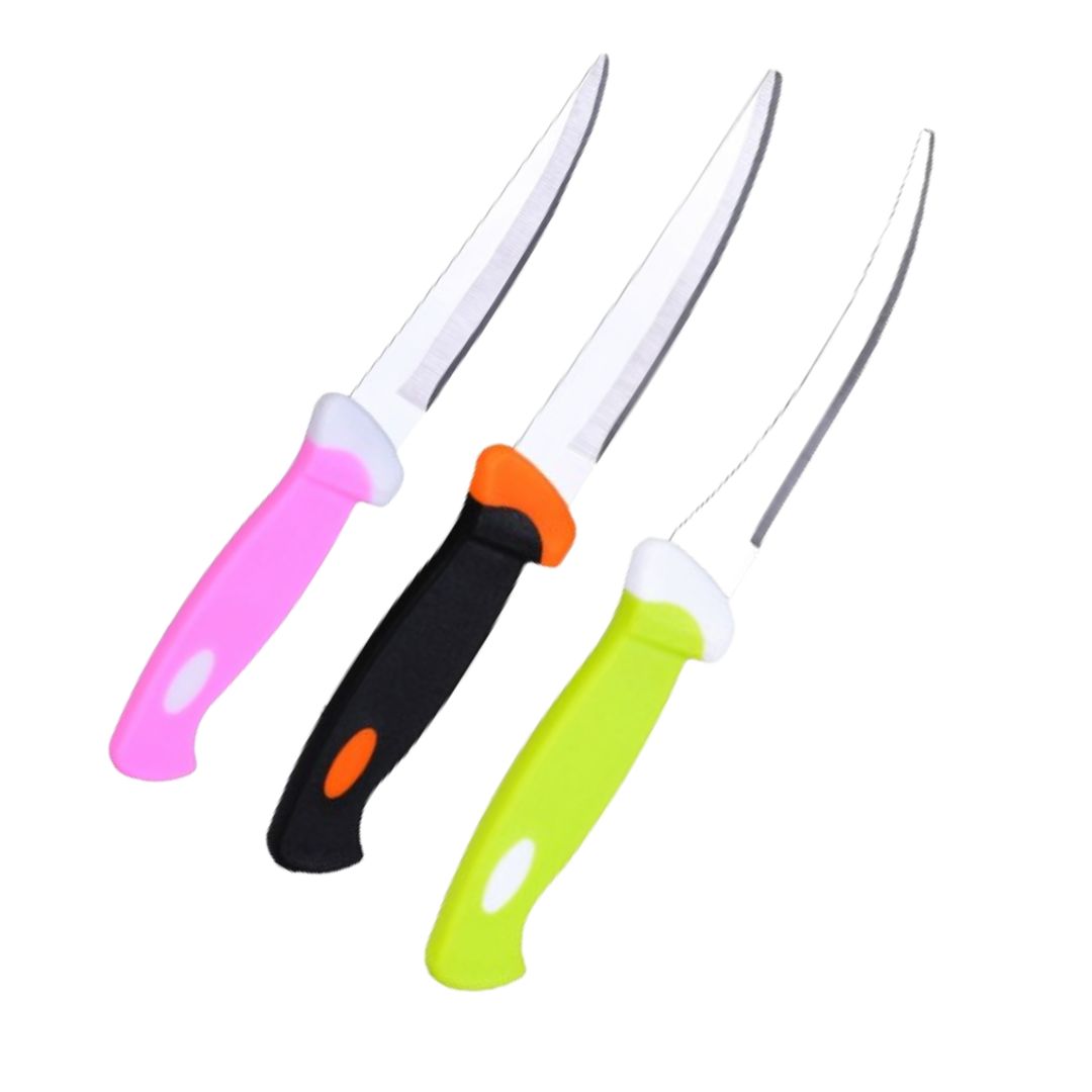 Knife Double Mold Color Sarrated / Lazar (12pcs) 8 Inch