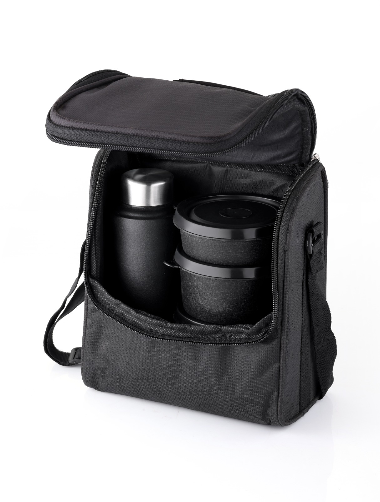 Lunch Box Black With Bag (t)